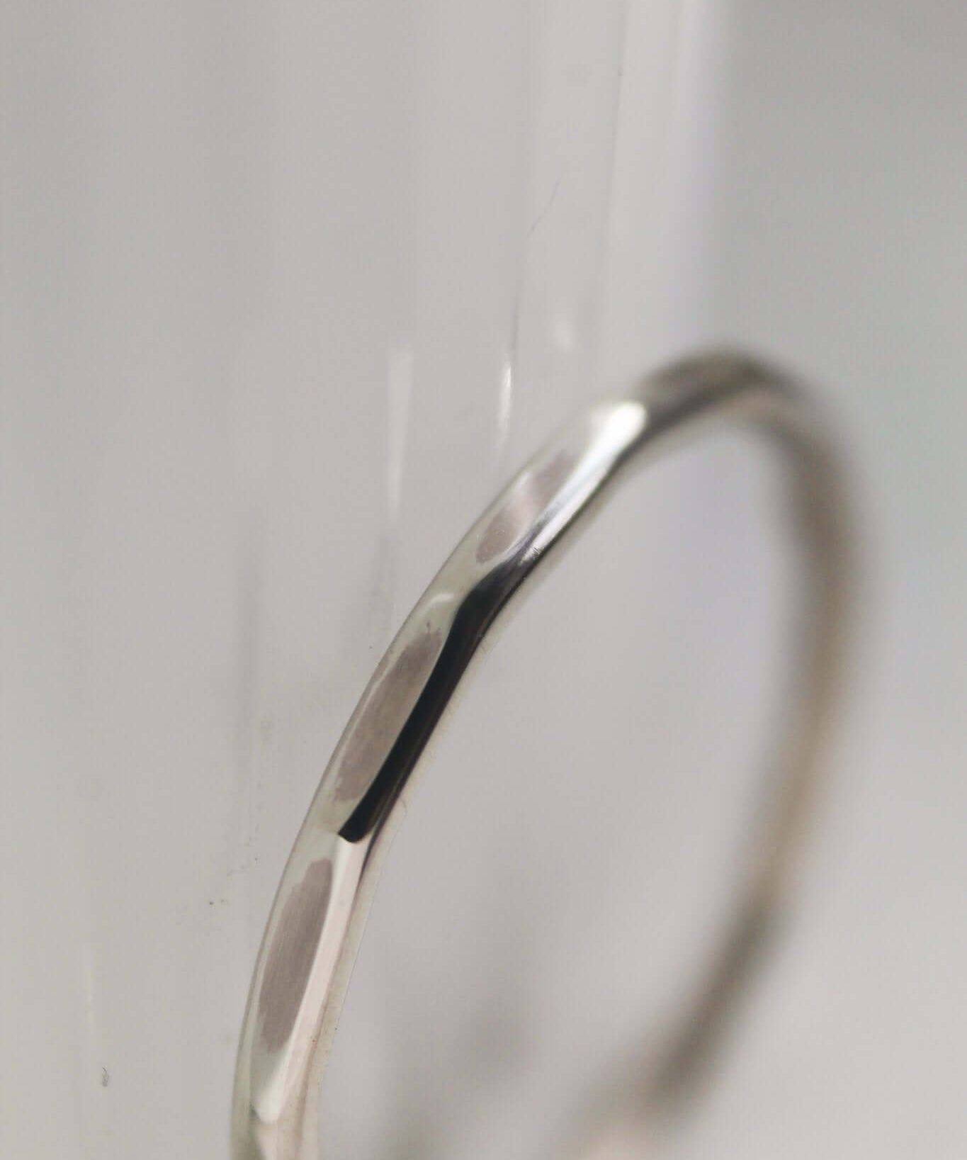 Sterling Silver Hammered Stacking Ring - Jewellery Hut