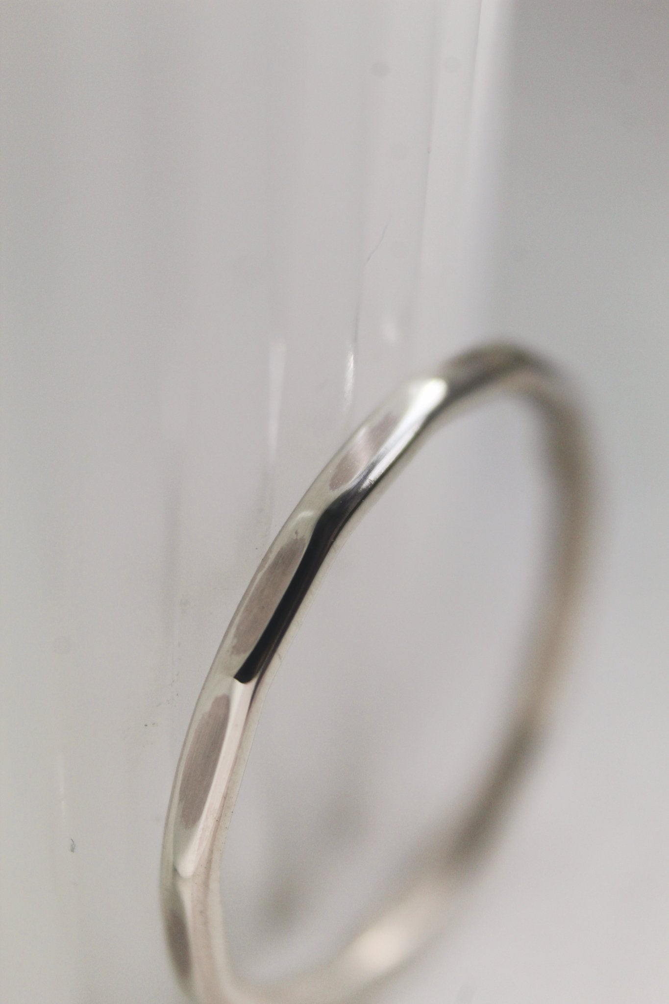 Sterling Silver Hammered Stacking Ring - Jewellery Hut