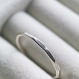 Sterling Silver Hammered Stacking Ring - Jewellery Hut