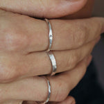 Sterling Silver Hammered Stacking Ring - Jewellery Hut