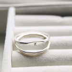 Sterling Silver Hammered Stacking Ring - Jewellery Hut
