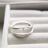 Sterling Silver Hammered Stacking Ring - Jewellery Hut
