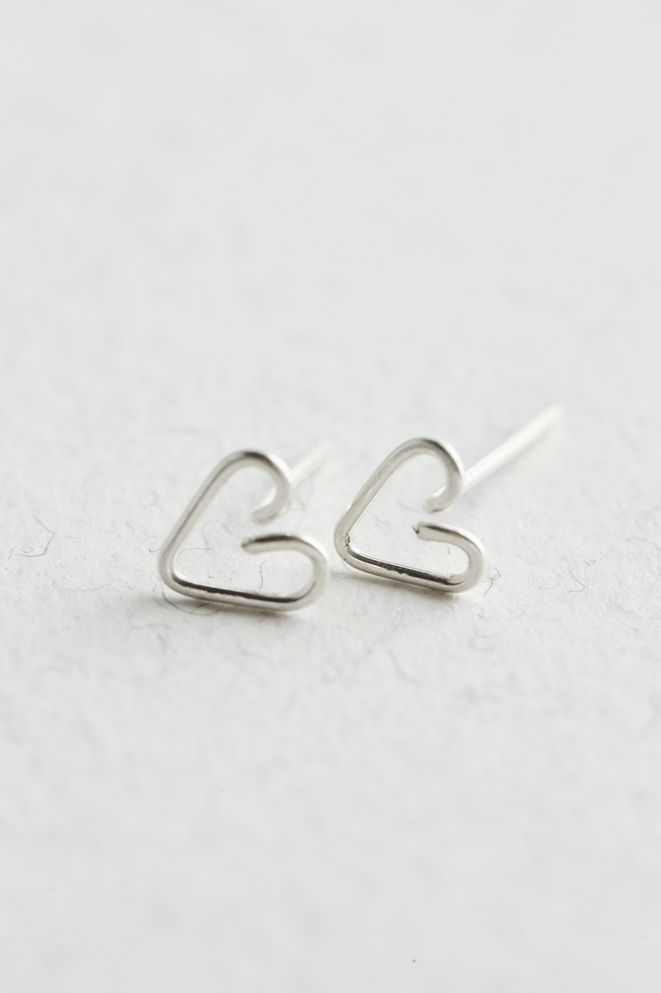 Sterling Silver Heart Studs - Jewellery Hut