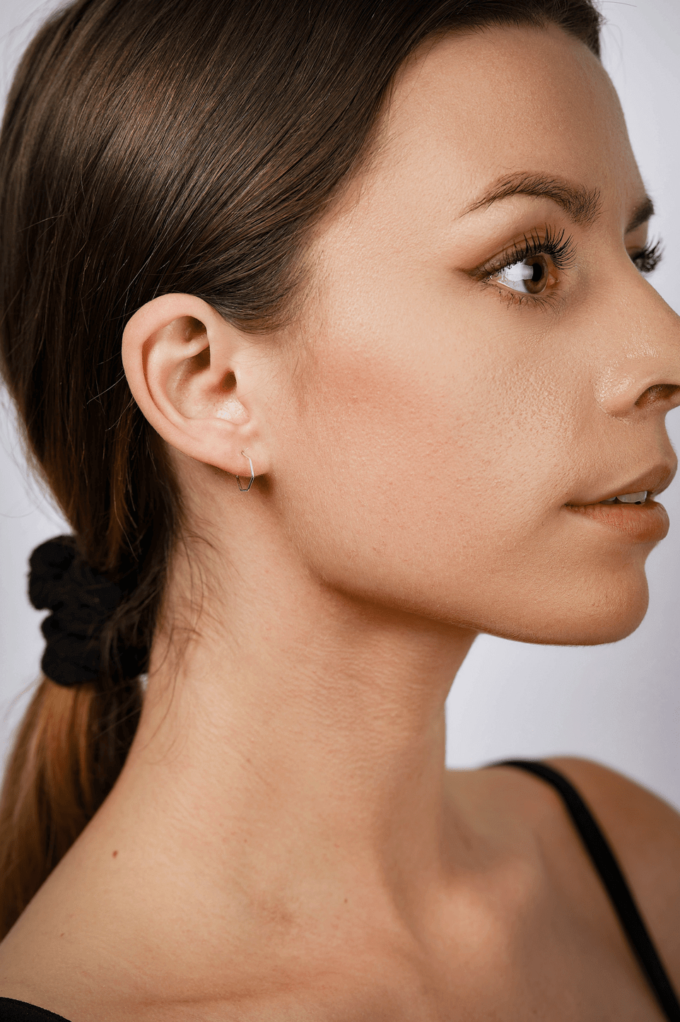 Sterling Silver Hexagon Hoops - Jewellery Hut
