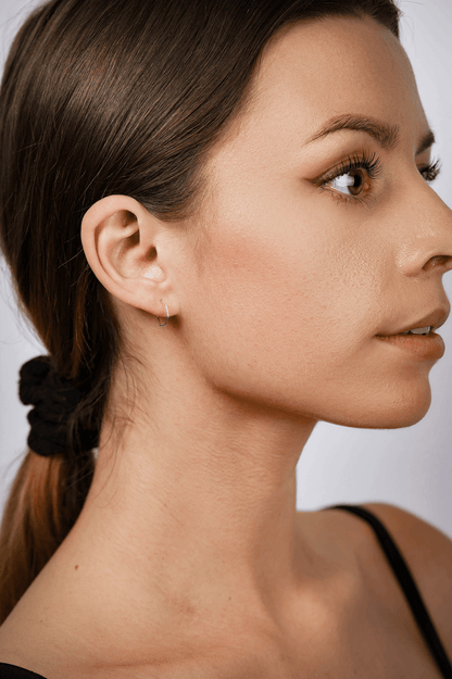 Sterling Silver Hexagon Hoops - Jewellery Hut