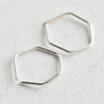 Sterling Silver Hexagon Hoops - Jewellery Hut