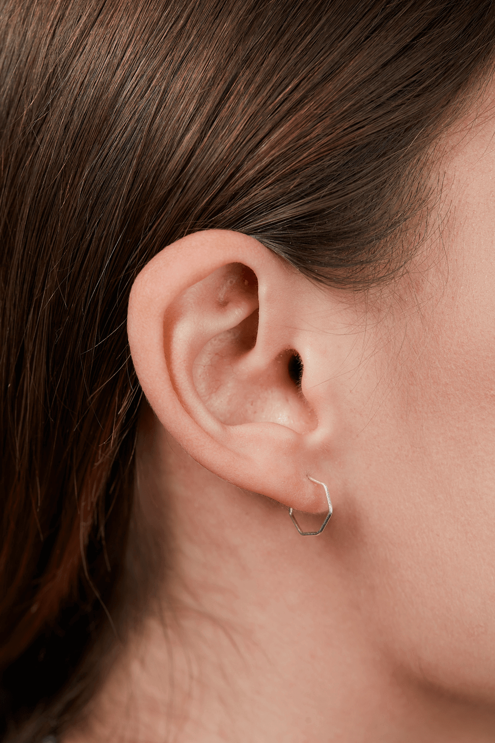Sterling Silver Hexagon Hoops - Jewellery Hut