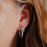 Sterling Silver Hinged Hoop Earrings - Jewellery Hut