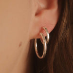Sterling Silver Hinged Hoop Earrings - Jewellery Hut