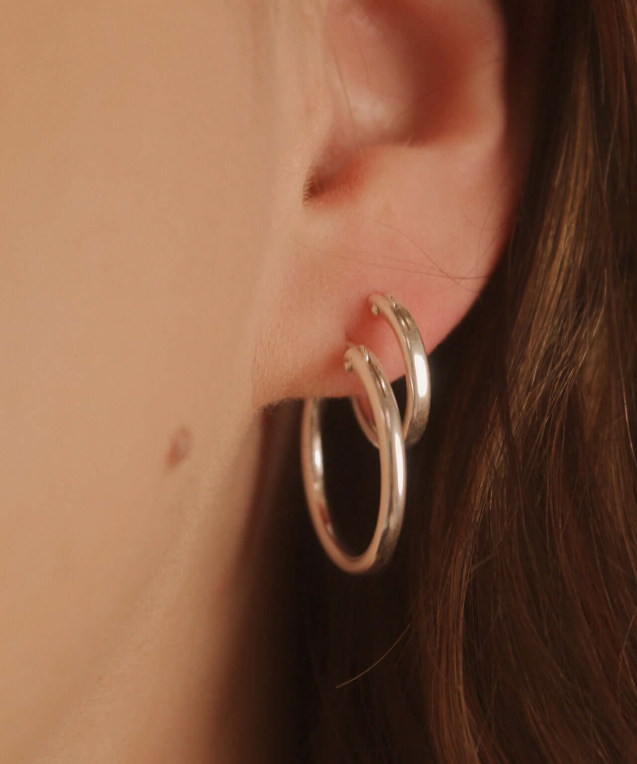Sterling Silver Hinged Hoop Earrings - Jewellery Hut
