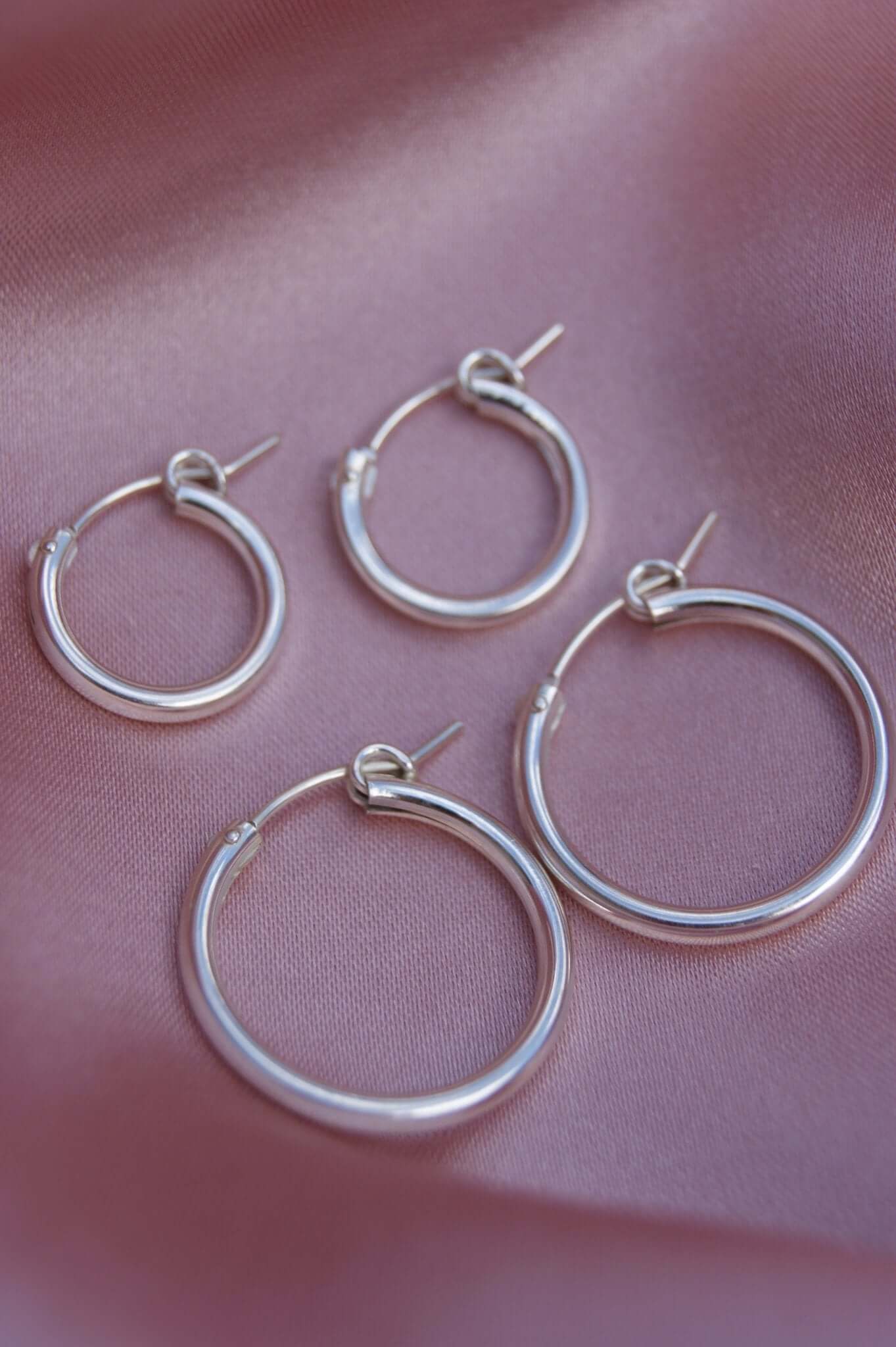 Sterling Silver Hinged Hoop Earrings - Jewellery Hut