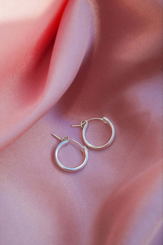 Sterling Silver Hinged Hoop Earrings - Jewellery Hut