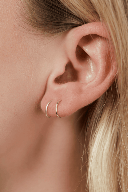 Sterling Silver Huggie Hoops - Jewellery Hut