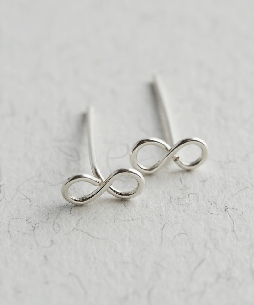 Sterling Silver Infinity Studs - Jewellery Hut