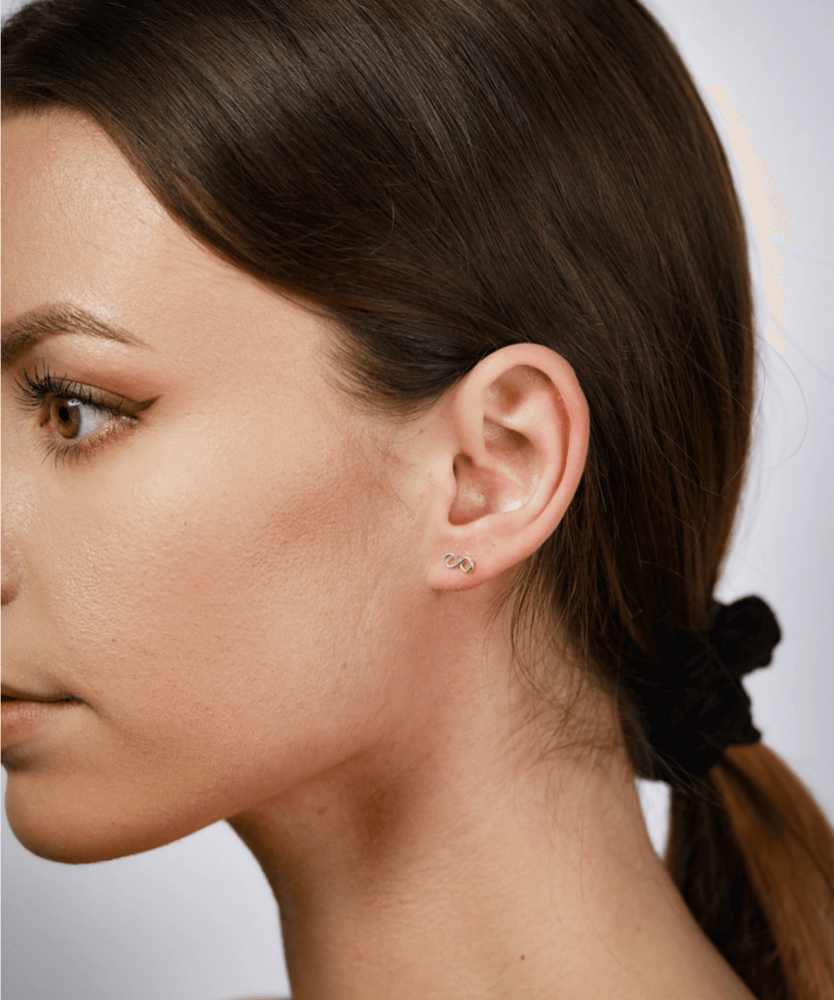 Sterling Silver Infinity Studs - Jewellery Hut
