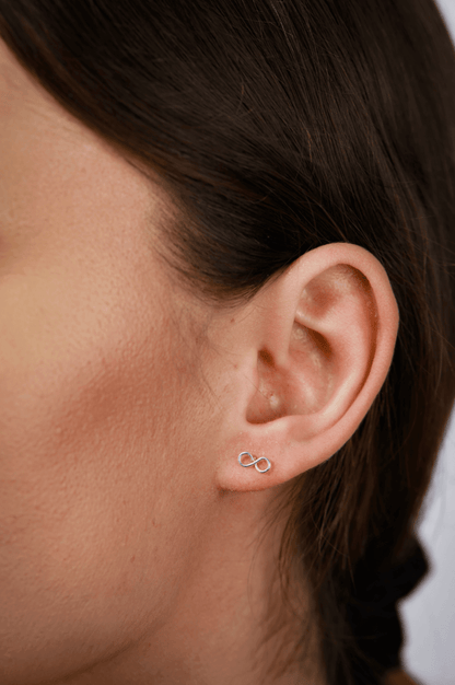 Sterling Silver Infinity Studs - Jewellery Hut