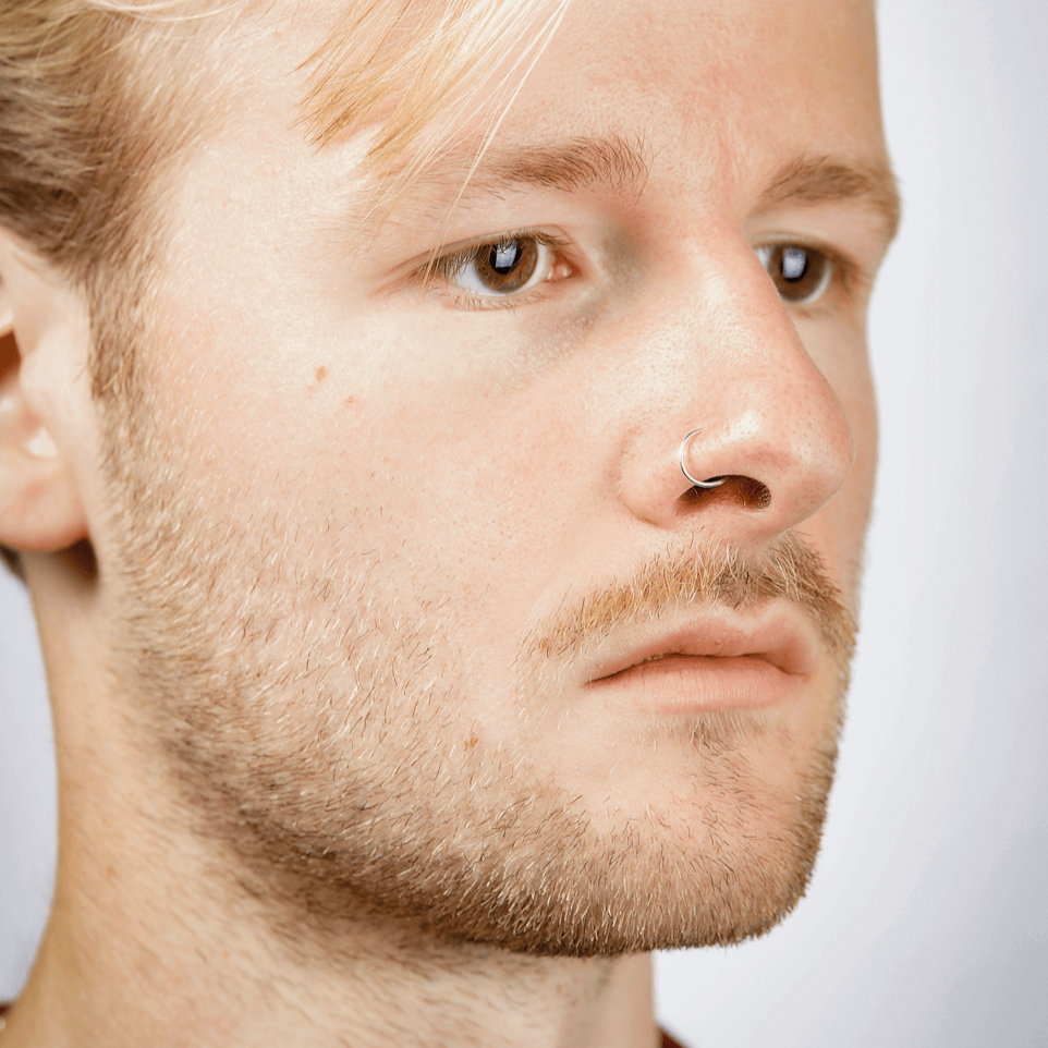 Hair Nostril Men Men Long Hair Nose Ring Left Nose Ring Male Best