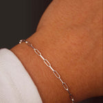 Sterling Silver Paper Clip Chain Bracelet - Jewellery Hut