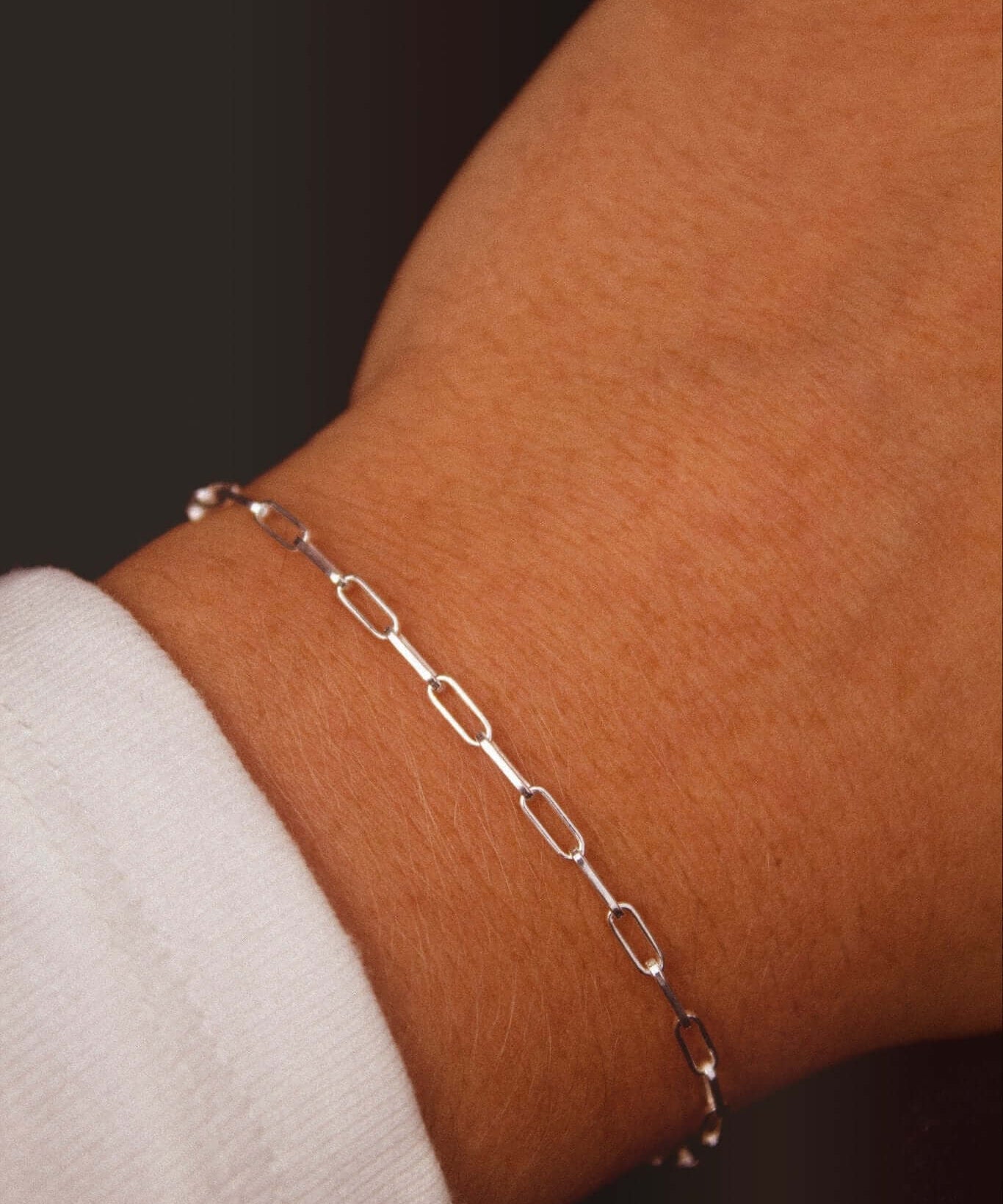 Sterling Silver Paper Clip Chain Bracelet - Jewellery Hut