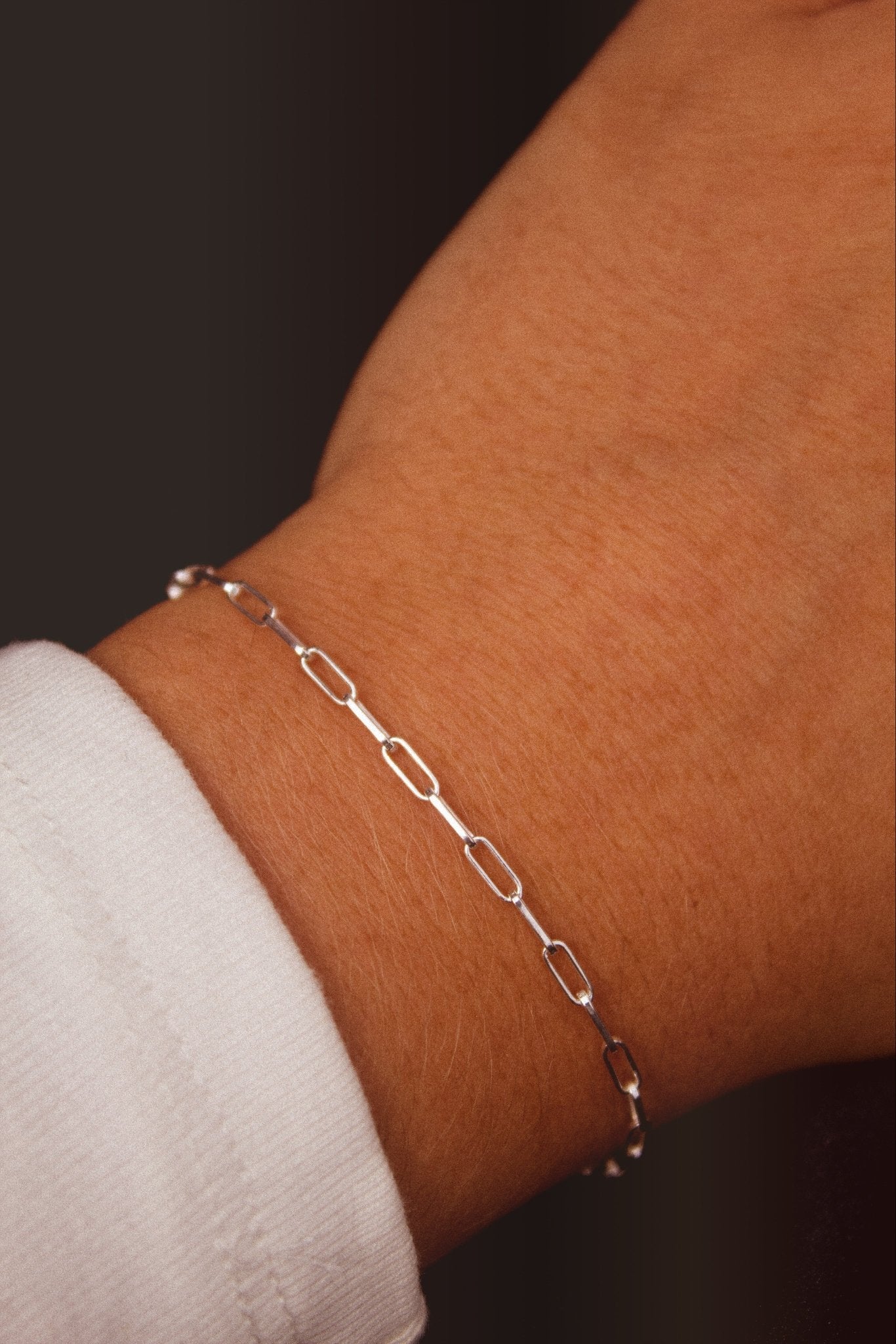 Sterling Silver Paper Clip Chain Bracelet - Jewellery Hut