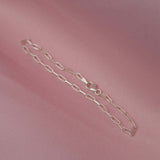 Sterling Silver Paper Clip Chain Bracelet - Jewellery Hut