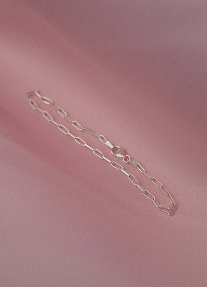 Sterling Silver Paper Clip Chain Bracelet - Jewellery Hut