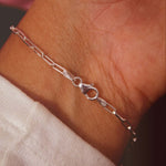 Sterling Silver Paper Clip Chain Bracelet - Jewellery Hut