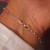 Sterling Silver Paper Clip Chain Bracelet - Jewellery Hut
