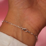 Sterling Silver Paper Clip Chain Bracelet - Jewellery Hut