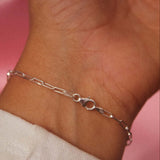 Sterling Silver Paper Clip Chain Bracelet - Jewellery Hut
