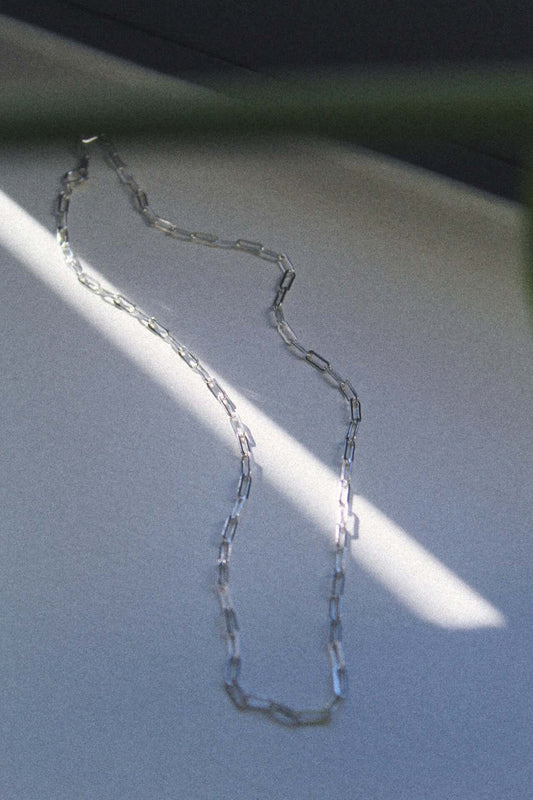 Sterling Silver Paperclip Chain Necklace - Jewellery Hut