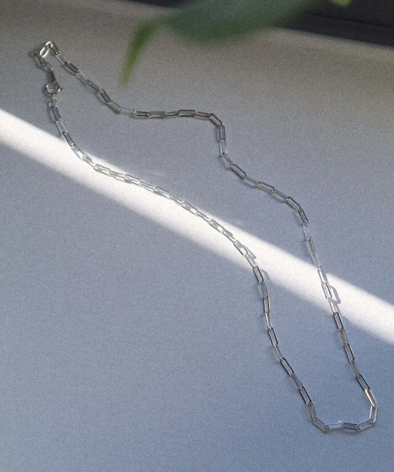 Sterling Silver Paperclip Chain Necklace - Jewellery Hut