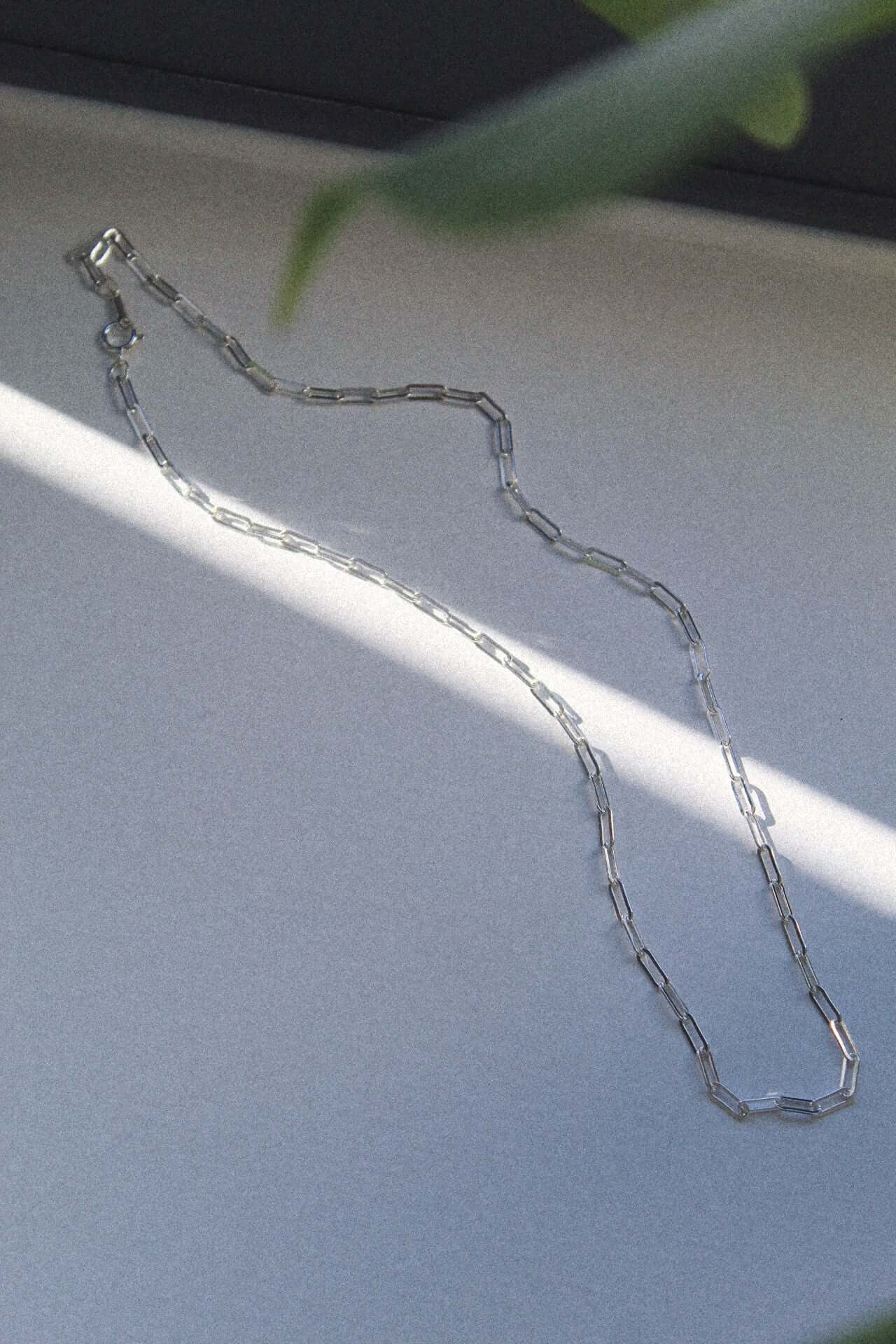 Sterling Silver Paperclip Chain Necklace - Jewellery Hut