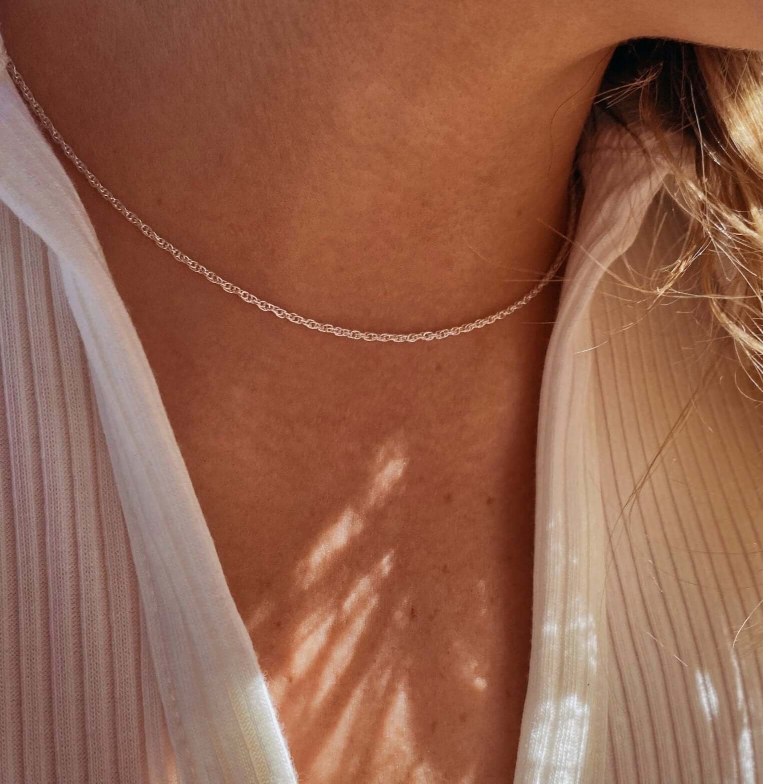 Sterling Silver Rope Necklace - Jewellery Hut