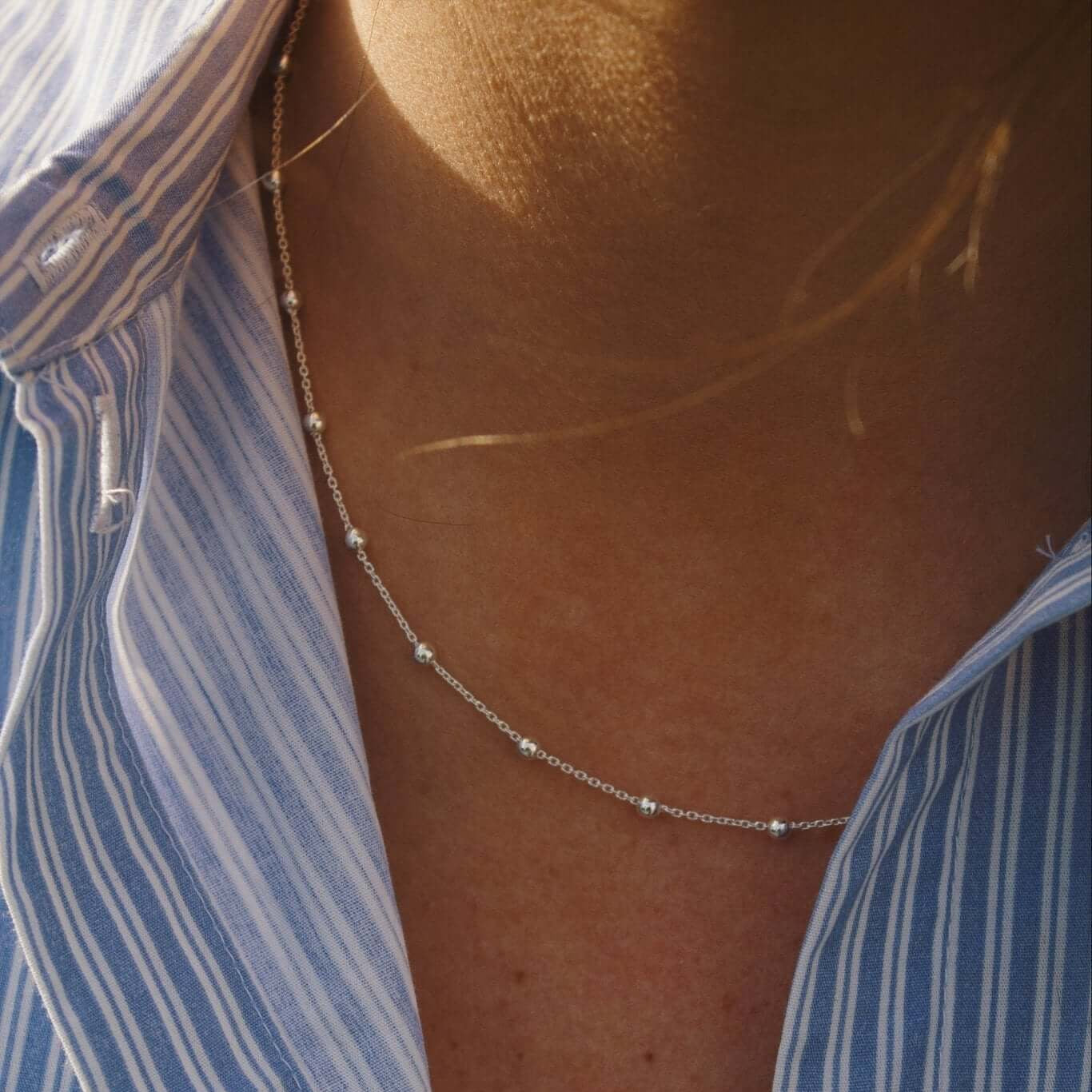 Sterling Silver Satellite Chunky Necklace - Jewellery Hut