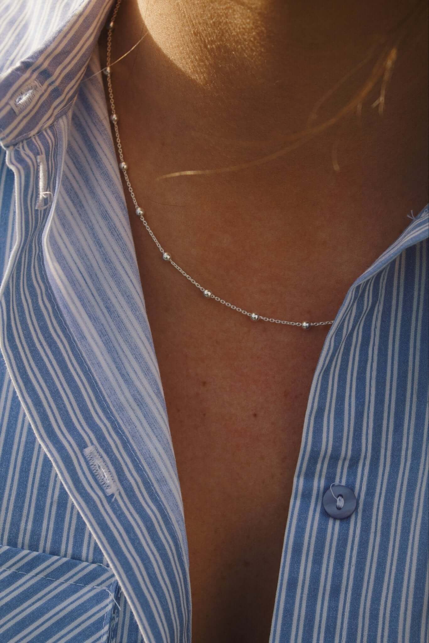 Sterling Silver Satellite Chunky Necklace - Jewellery Hut