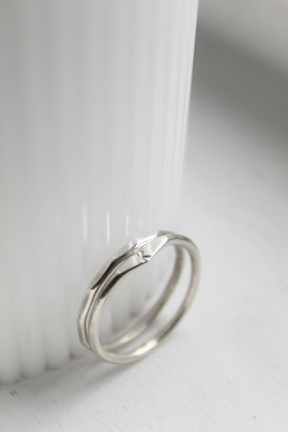 Sterling Silver Signet & Stacking Ring Set - Jewellery Hut