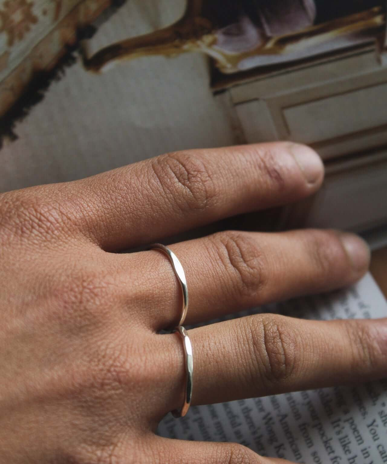 Sterling Silver Signet & Stacking Ring Set - Jewellery Hut