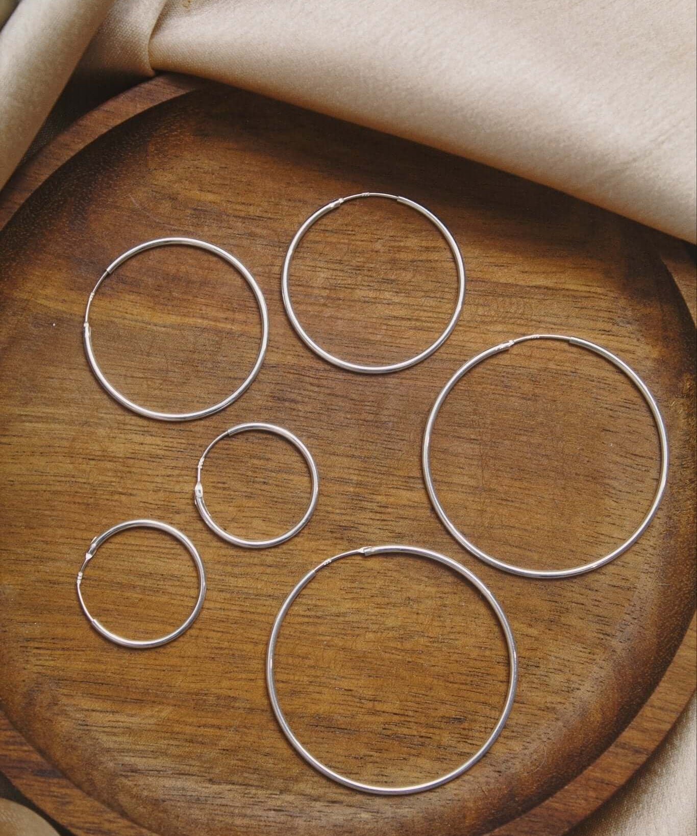 Sterling Silver Sleeper Hoop Earrings - Jewellery Hut