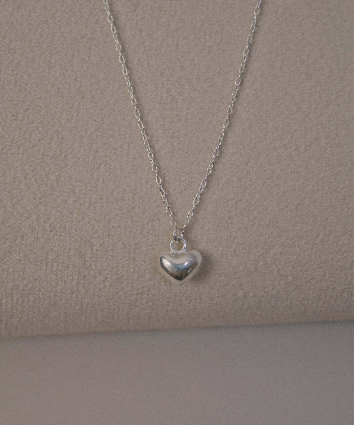 Sterling Silver Solid Heart Necklace - Jewellery Hut