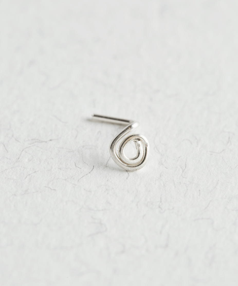 Sterling Silver Spiral Nose Stud - Jewellery Hut