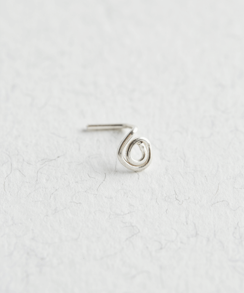 Sterling Silver Spiral Nose Stud - Jewellery Hut