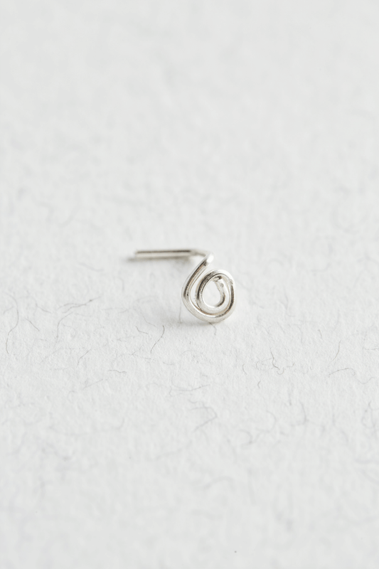 Sterling Silver Spiral Nose Stud - Jewellery Hut