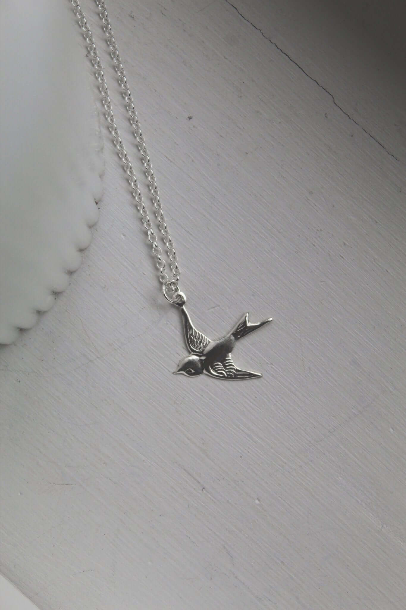 Sterling Silver Swallow Necklace - Jewellery Hut