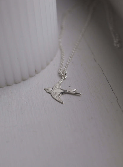 Sterling Silver Swallow Necklace - Jewellery Hut