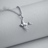 Sterling Silver Swallow Necklace - Jewellery Hut