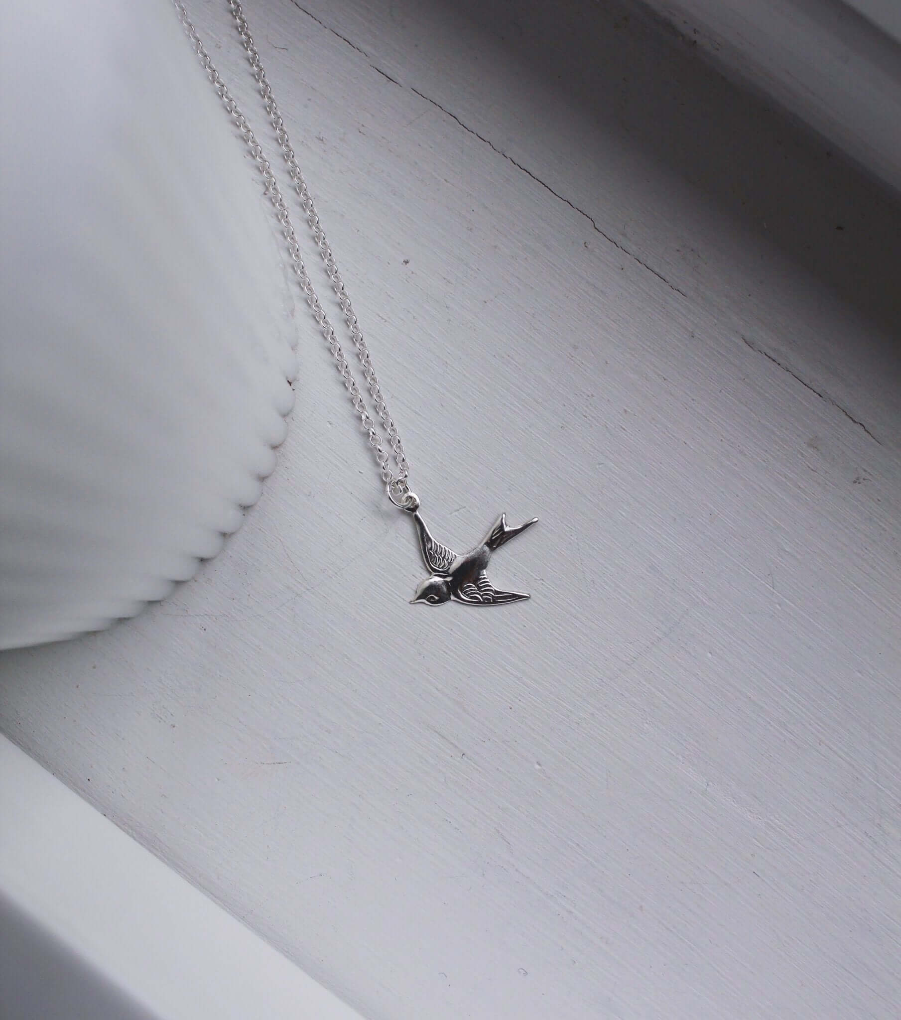 Sterling Silver Swallow Necklace - Jewellery Hut