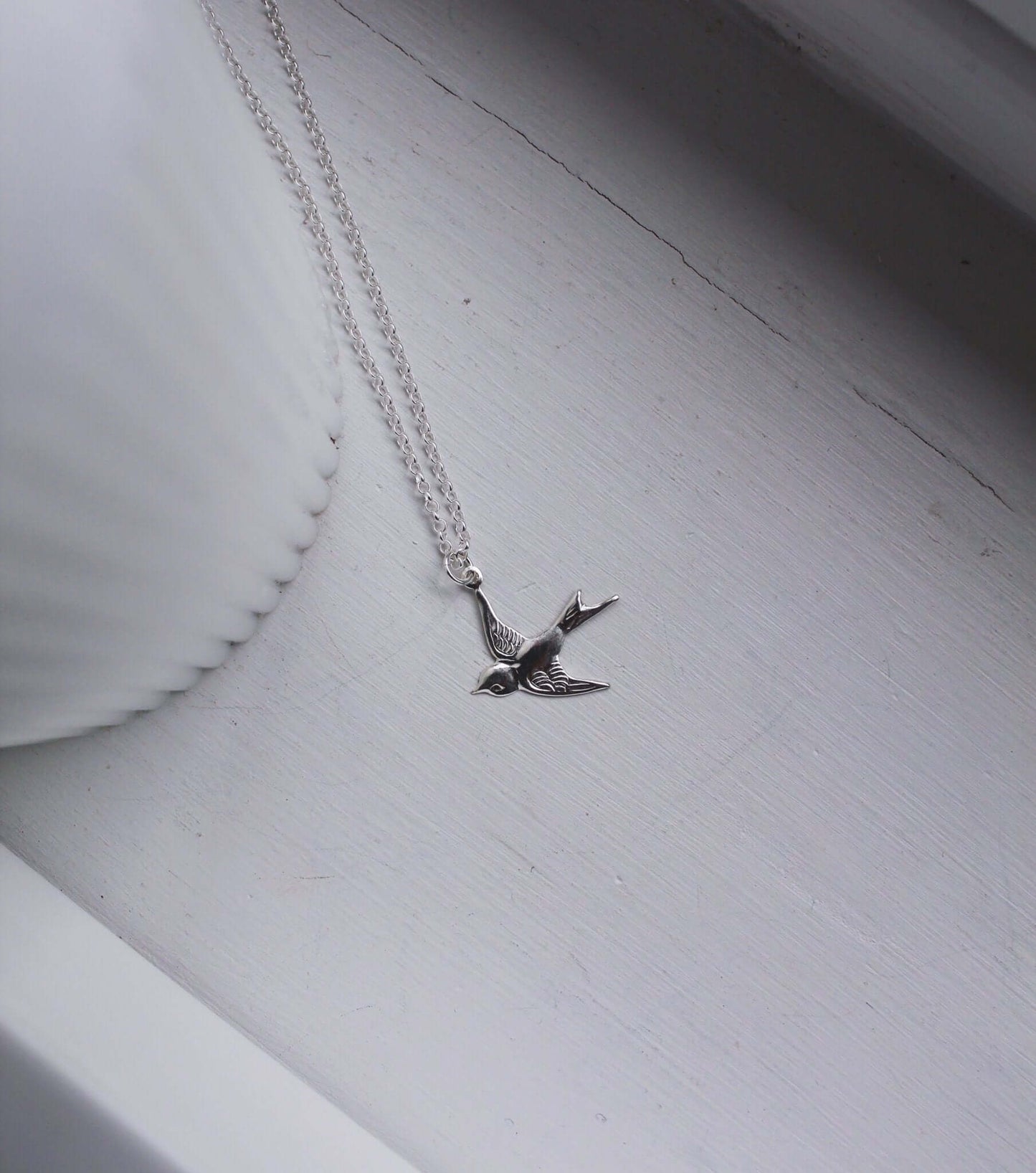 Sterling Silver Swallow Necklace - Jewellery Hut