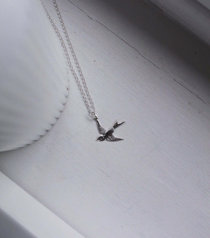 Sterling Silver Swallow Necklace - Jewellery Hut