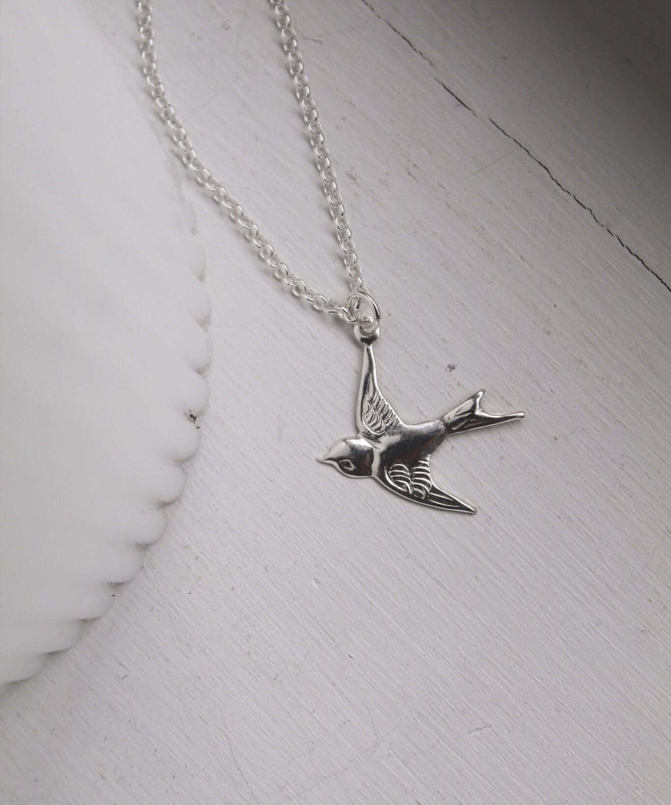 Sterling Silver Swallow Necklace - Jewellery Hut